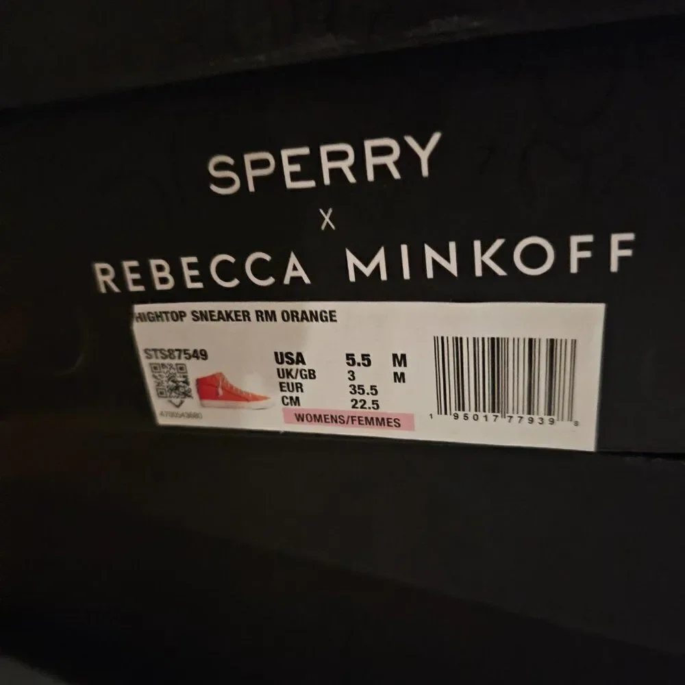 Sperry X Rebecca Minkoff Women High-Top Limited Edition Lace-Up Sneaker Size 5.5